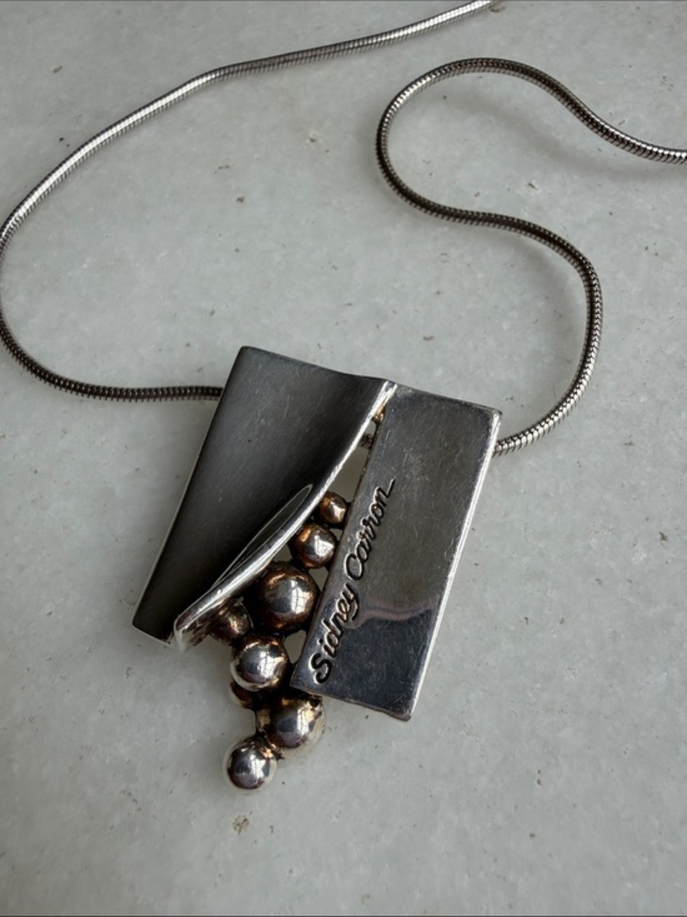 Vintage Sidney Carron Pendant & Chain